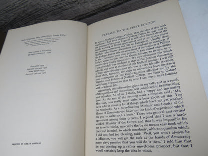 Government and Parliament A Survey From The Inside By The Rt. Hon Lord Morrison of Lambeth 1962
