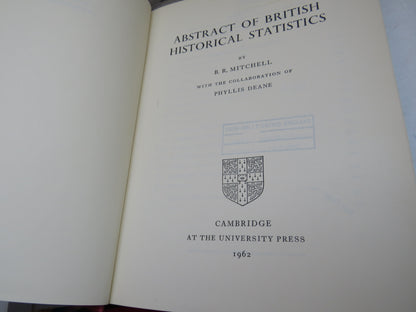Abstract of British Historical Statistics By B.R. Mitchell 1962 book image 5