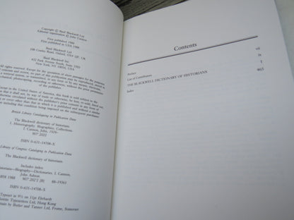 The Blackwell Dictionary of Historians Edited By John Cannon 1988 book image 6