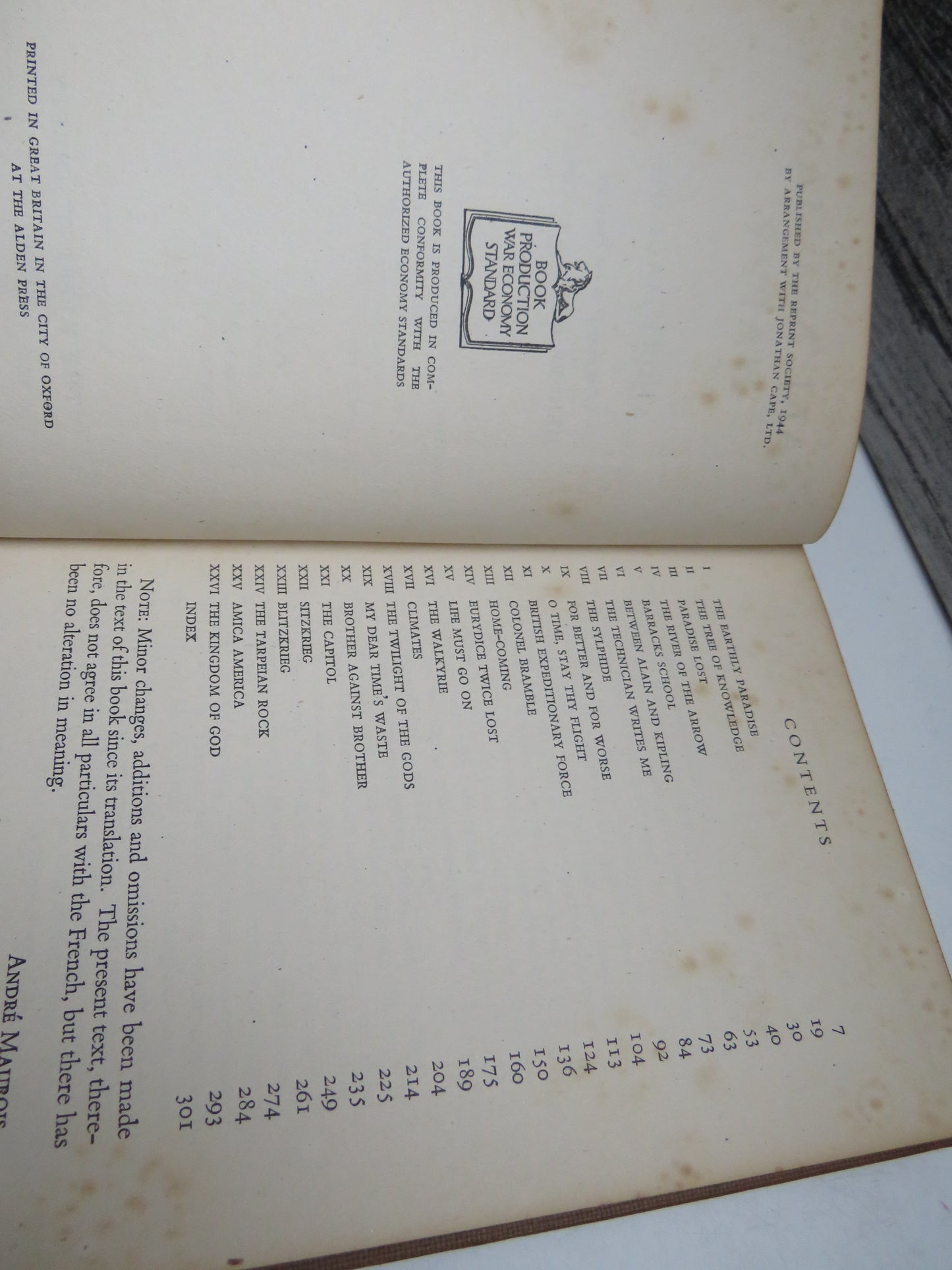 Call No Man Happy By Andre Maurois 1944 Translated From French By Denver and Jane Lindley