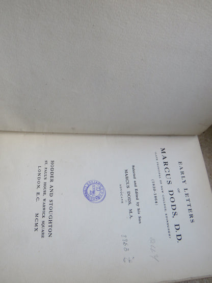 Early Letters & Later Letters Of Marcus Dods, D.D. (Late Principal of New College, Edinburgh) (1850- book image 7