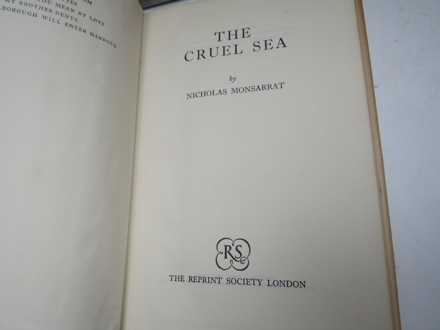 The Cruel Sea By Nicholas Monsarrat 1953