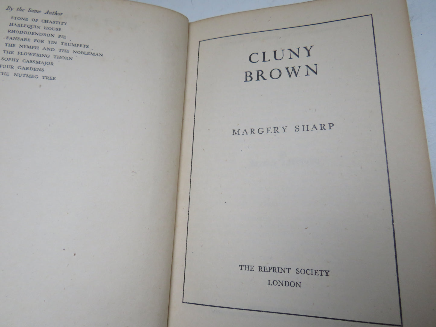 Cluny Brown By Margery Sharp 1945