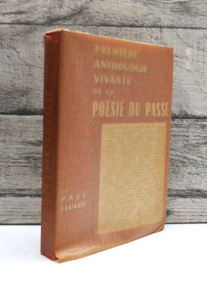 Premiere Anthologie Vivante De La Poesie Du Passe By Paul Eluard Vintage French Book book front cover