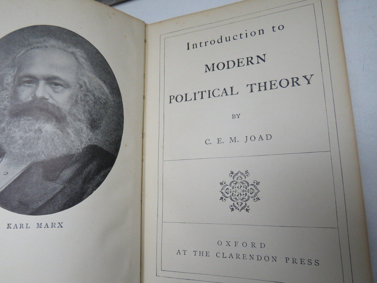 Introduction To Modern Political Theory By C. E. M. Joad 1927