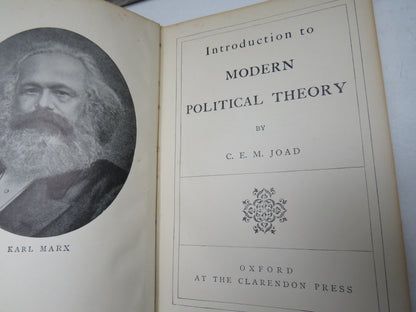 Introduction To Modern Political Theory By C. E. M. Joad 1927