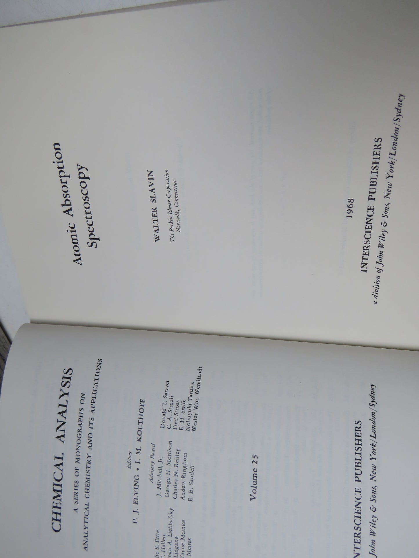Atomic Absorption Spectroscopy By Walter Slavin 1968 (Vintage Science Book) book 4