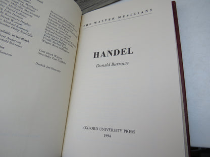 Handel By Donald Burrows The Master Musicians 1994 book image 4