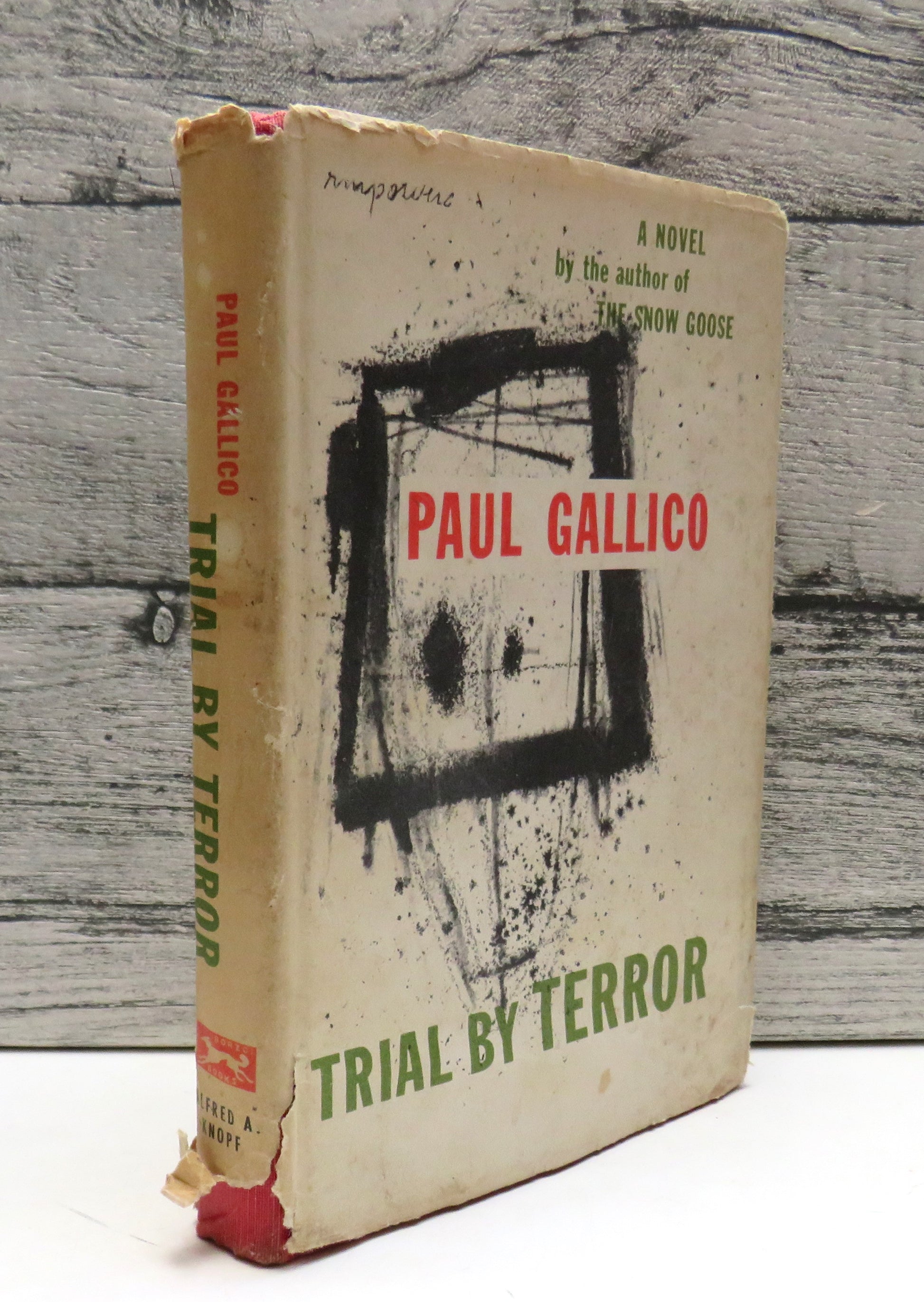 Trial By Terror By Paul Gallico 1952 (Vintage Thriller Novel) book cover