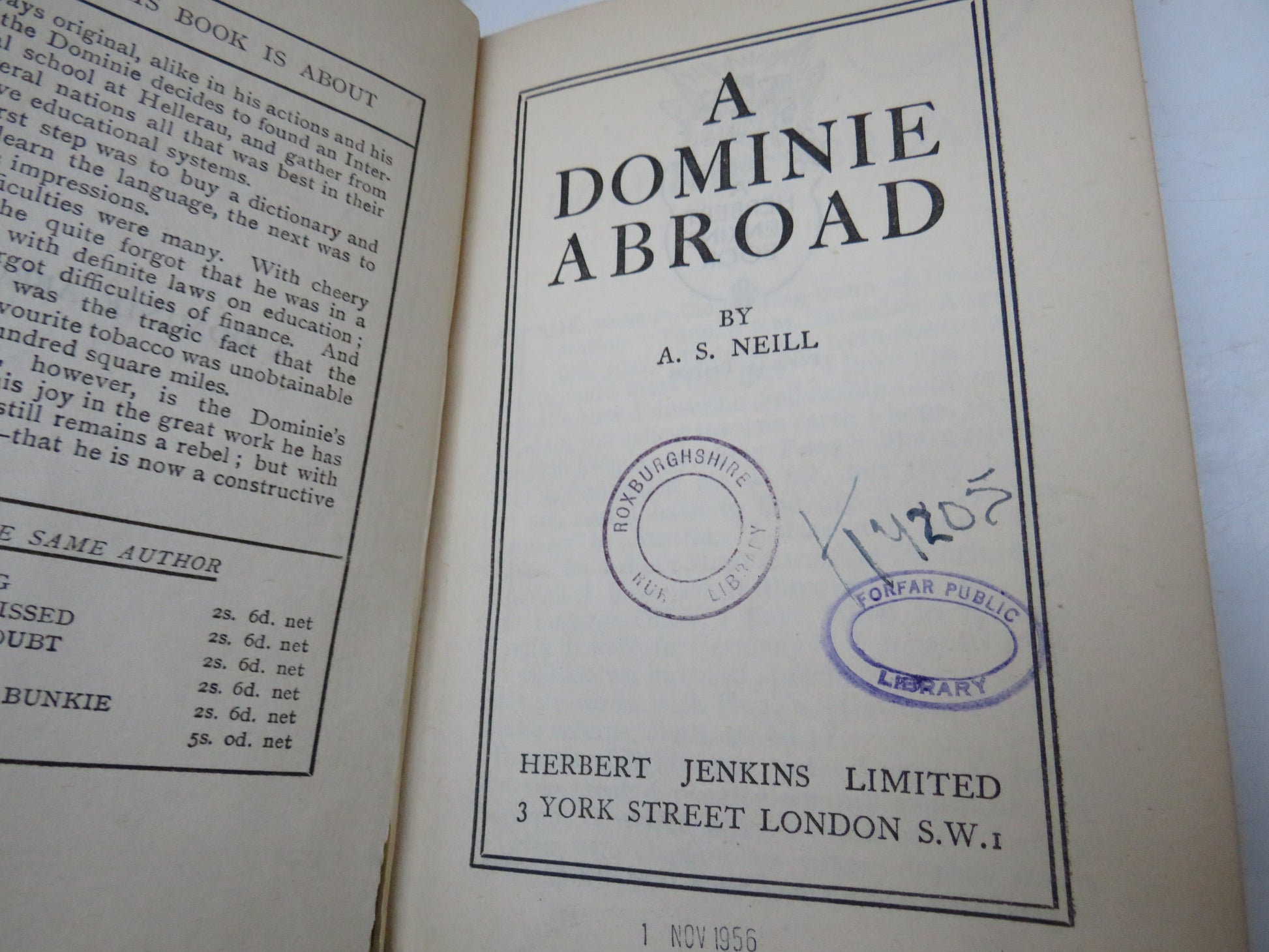 A Dominie Abroad By A.S. Neill book image 5