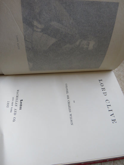 Lord Clive By Colonel Sir Charles Wilson 1893 book image 4