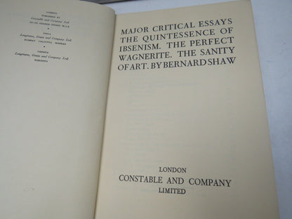 Major Critical Essays The Quintessence of Ibsenism The Perfect Wagnerite The Sanity of Art By Bernar book image 4