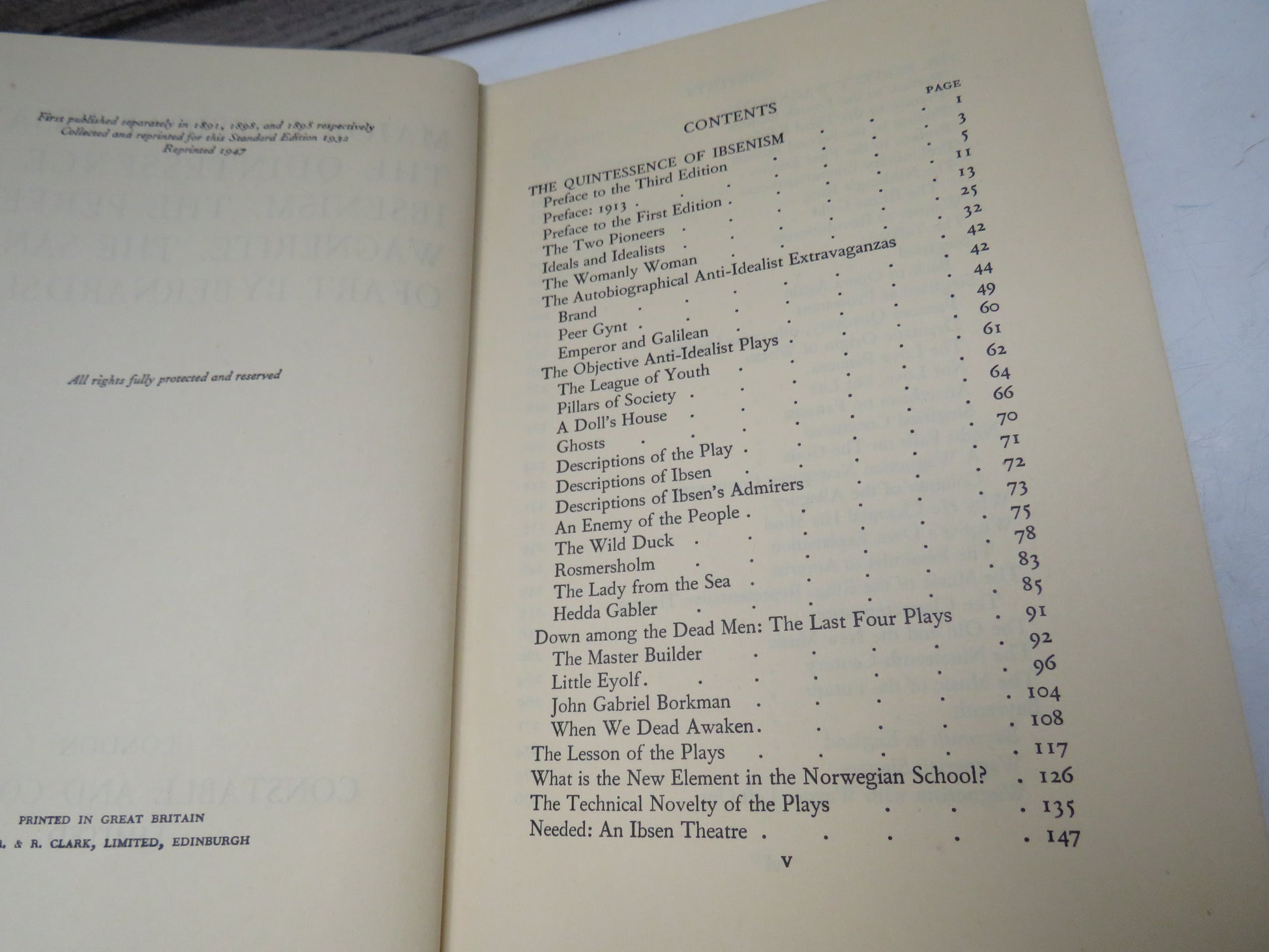Major Critical Essays The Quintessence of Ibsenism The Perfect Wagnerite The Sanity of Art By Bernard Shaw 1947 (Vintage Literary Criticism) book 5