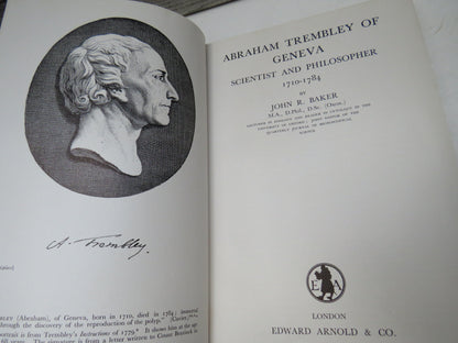Abraham Trembley of Geneva Scientist and Philosopher 1710-1784 By John R. Baker 1952 (Vintage Scienc book image 4