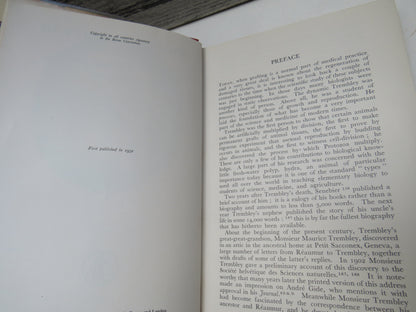 Abraham Trembley of Geneva Scientist and Philosopher 1710-1784 By John R. Baker 1952 (Vintage Scienc book image 5