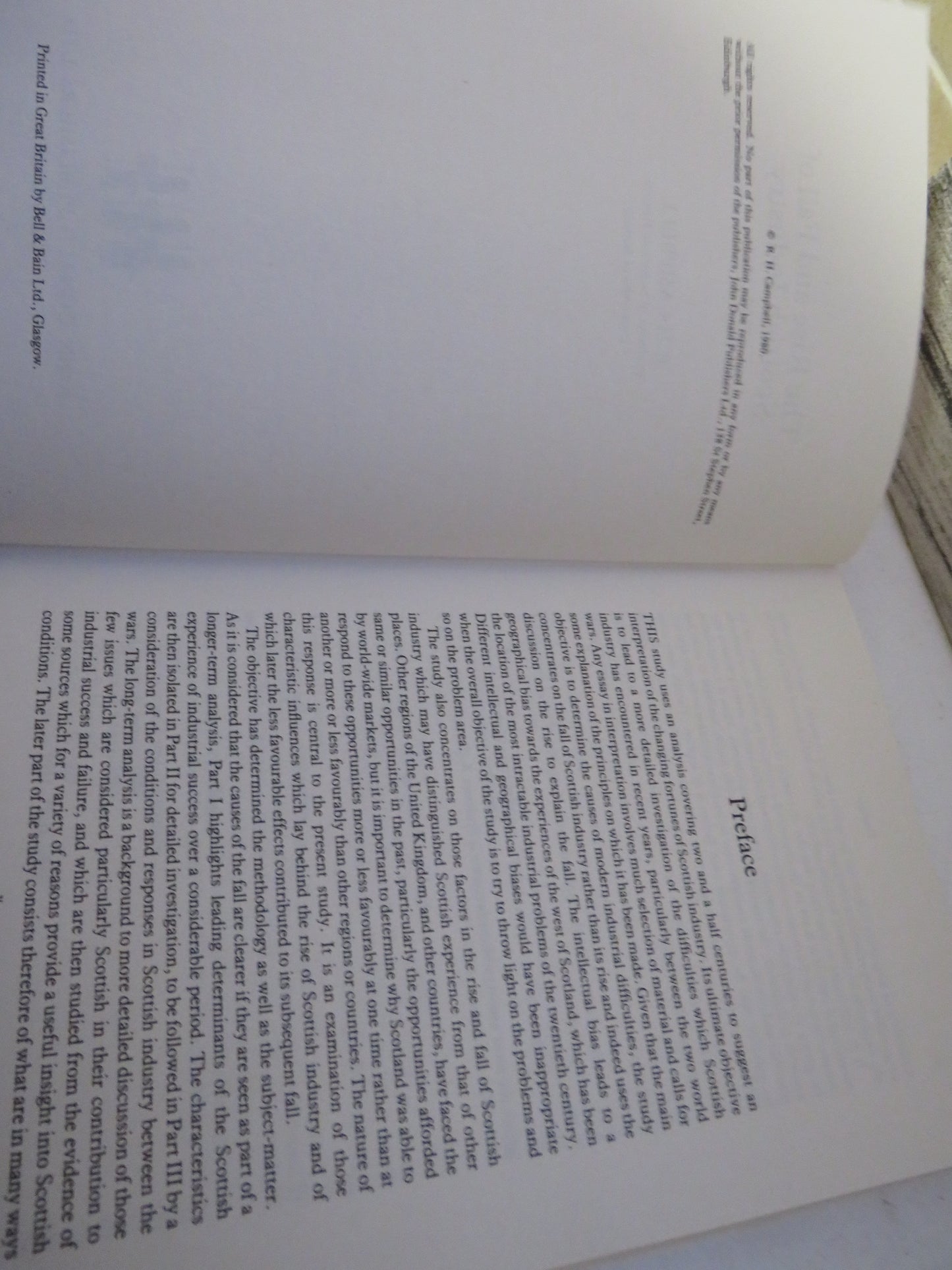 The Rise and Fall of Scottish Industry 1707-1939 By R. H. Campbell 1980