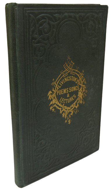 Poems and Songs; With Lectures On The Genius and Works of Burns and The Rev. Geo Gilfillan Letter on book front cover