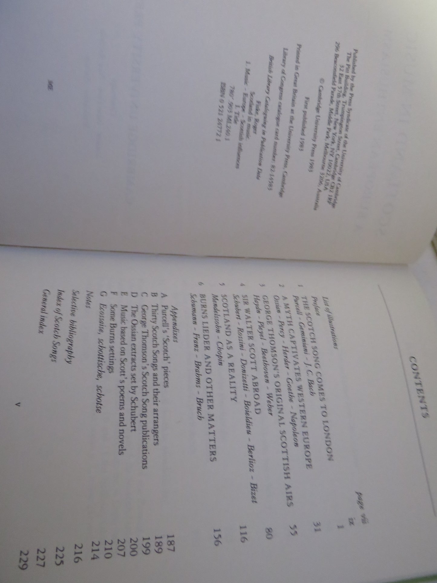 Scotland In Music A European Enthusiasm By Roger Fiske 1983