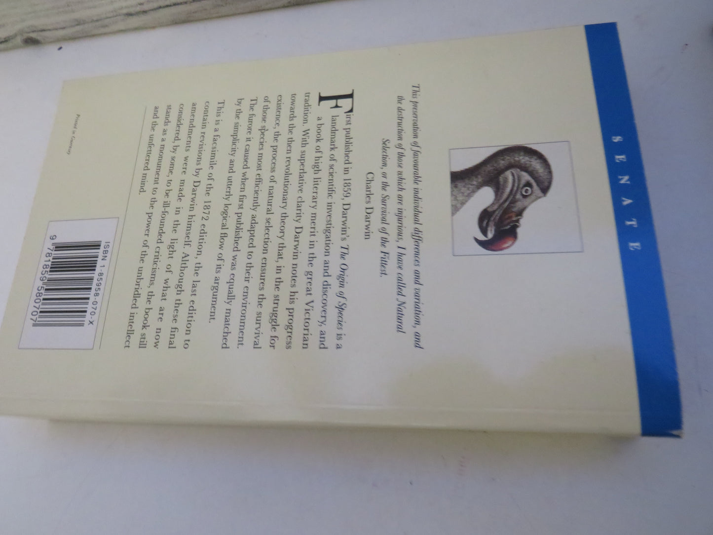 The Origin of Species By Means of Natural Selection Or The Preservation of Favoured Races In The Struggle For Life By Charles Darwin 1995