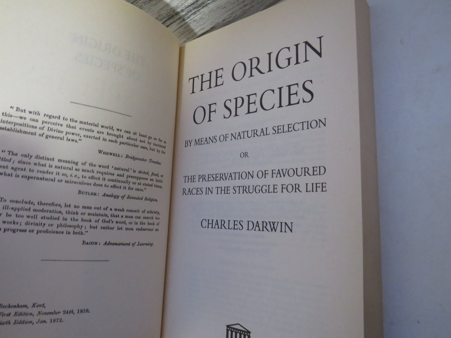 The Origin of Species By Means of Natural Selection Or The Preservation of Favoured Races In The Struggle For Life By Charles Darwin 1995