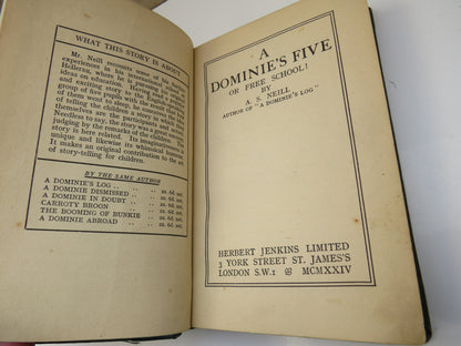 A Dominie's Five Or Free School! By A.S. Neill 1924 book image 4