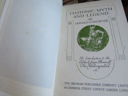 Teutonic Myth and Legend By Donald A. Mackenzie book image 3