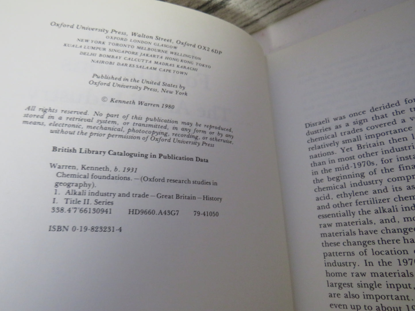 Chemical Foundations The Alkali Industry In Britain To 1926 By Kenneth Warren 1980