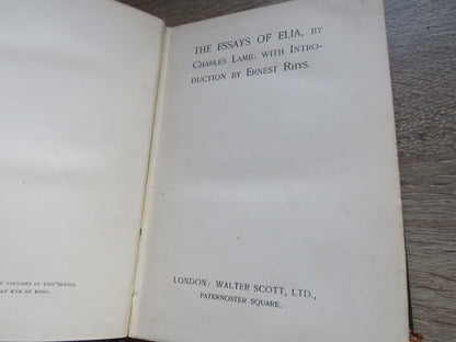 The Essays of Elia By Charles Lamb : With Introduction by Ernest Rhys The Scott Library book image 2