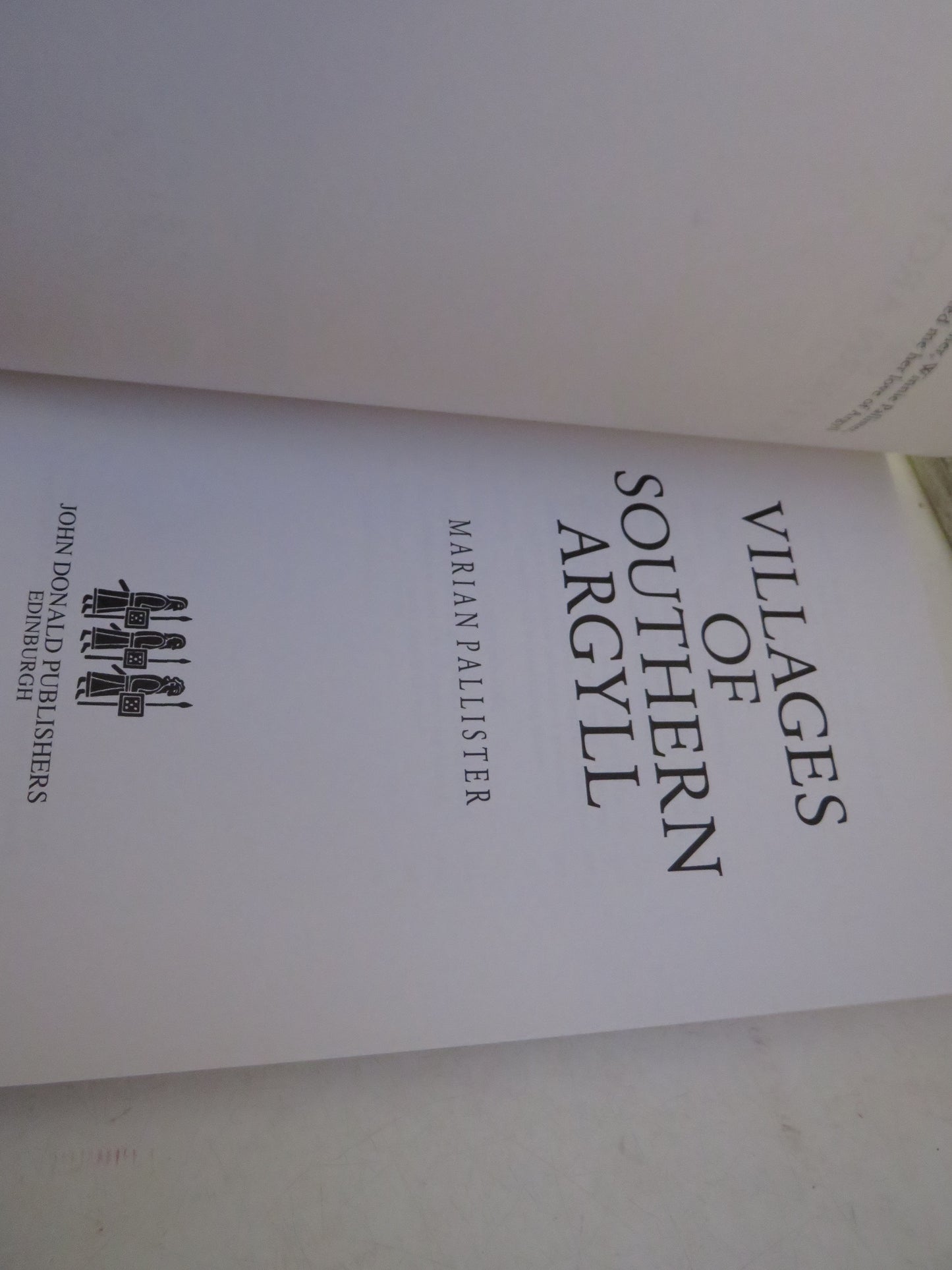 Villages of Southern Argyll By Marian Pallister 2004