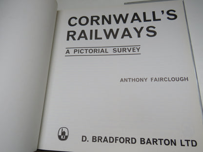 Cornwall's Railways A Pictorial Survey By Anthony Fairclough 1974 book image 3