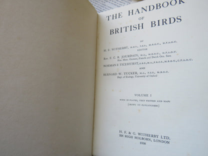 The Handbook of British Birds Volumes 1 - 5 1st Editions 1938 -1941 book image 5