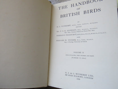 The Handbook of British Birds Volumes 1 - 5 1st Editions 1938 -1941 book image 8