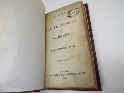 Lives of The Successors of Mahomet By Washington Irving 1854 book image 4
