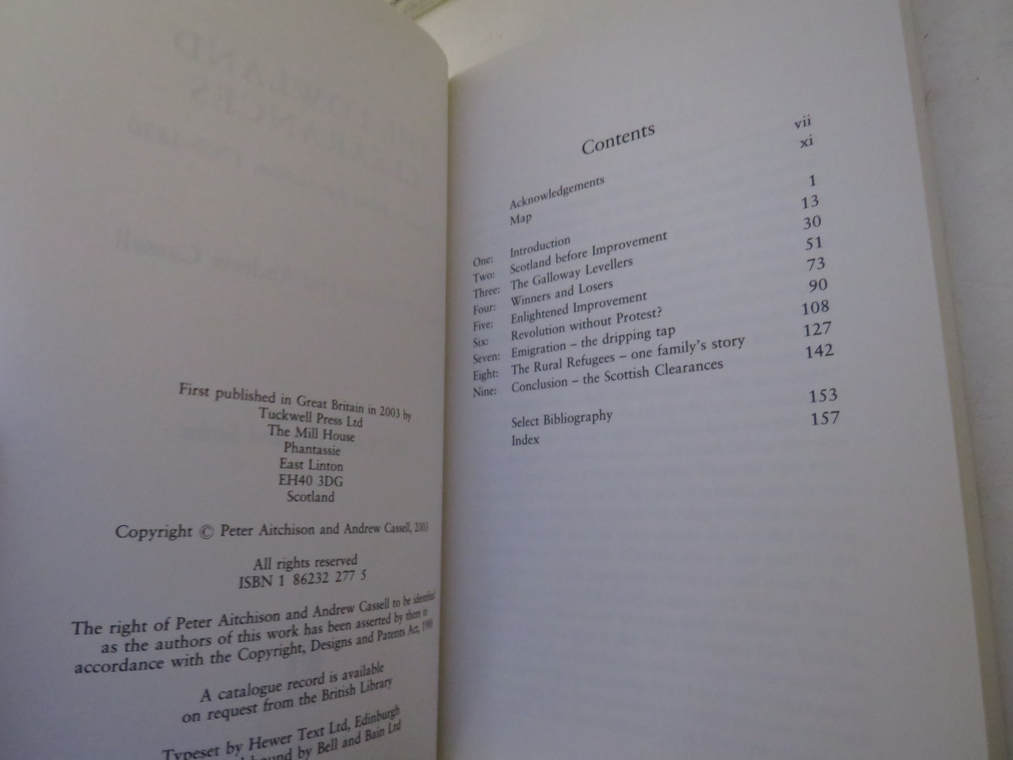 The Lowland Clearances Scotland's Silent Revolution, 1760-1830 By Peter Aitchison and Andrew Cassell 2003