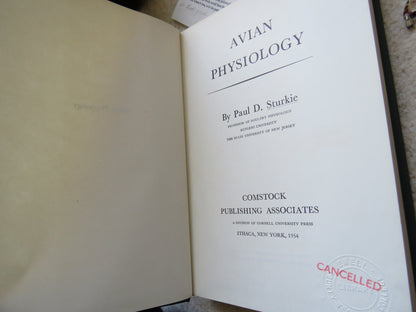 Avian Physiology By Paul D. Sturkie 1954 book image 3