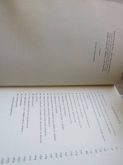 The Natural Regulation of Animal Numbers By David Lack F.R.S 1954 book image 5