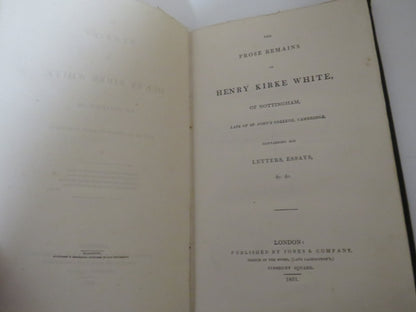The Remains of Henry Kirke White of Nottingham Late of St John's College Cambridge 1831 book image 5