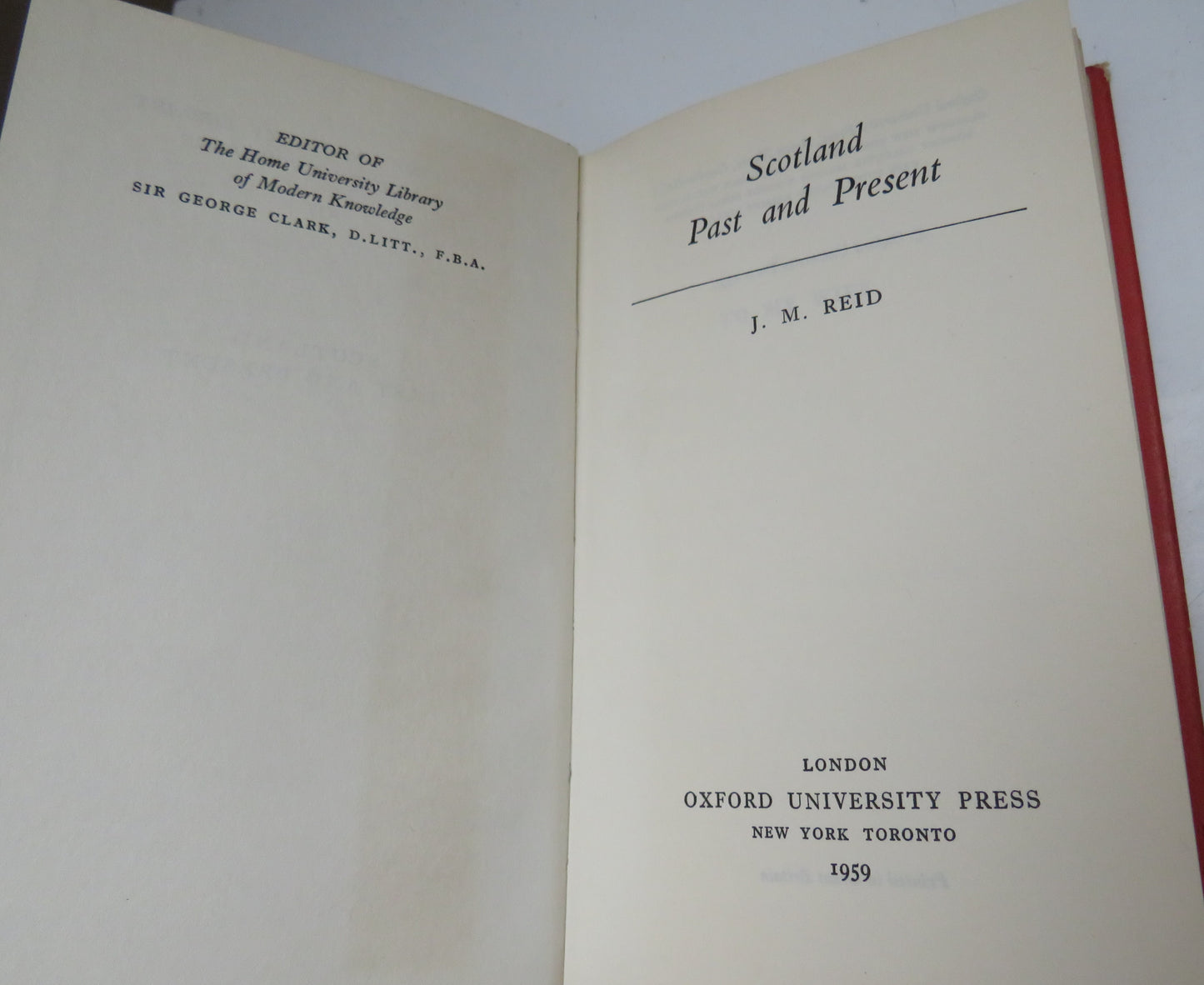 Scotland Past and Present by J.M. Reid, 1959