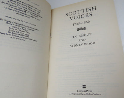 Scottish Voices 1745-1960 by T. C. Smout and Sydney Wood, 1991 book image 3