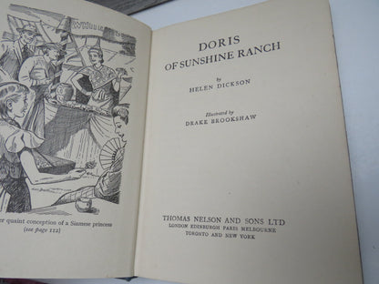 Doris of Sunshine Ranch by Helen Dickson, 1955 book image 3
