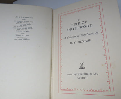 A Fire of Driftwood A Collection of Short Stories By D.K. Broster 1932 1st Edition book image 4