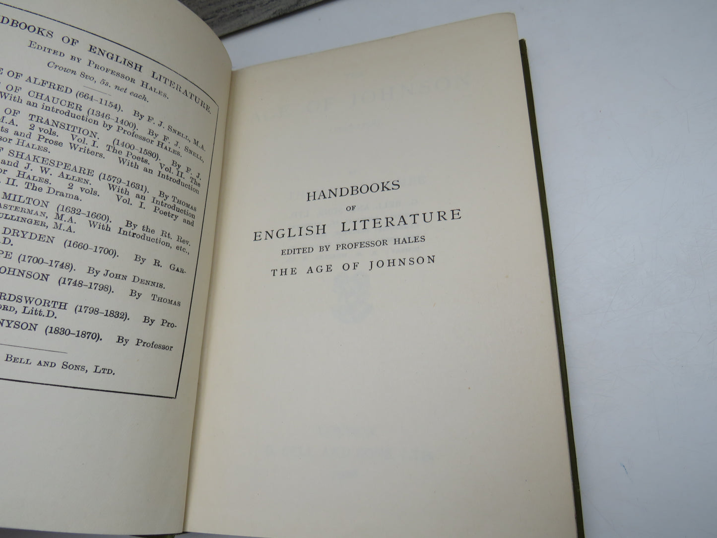 The Age of Johnson (1748-1798) by Thomas Seccombe, 1926