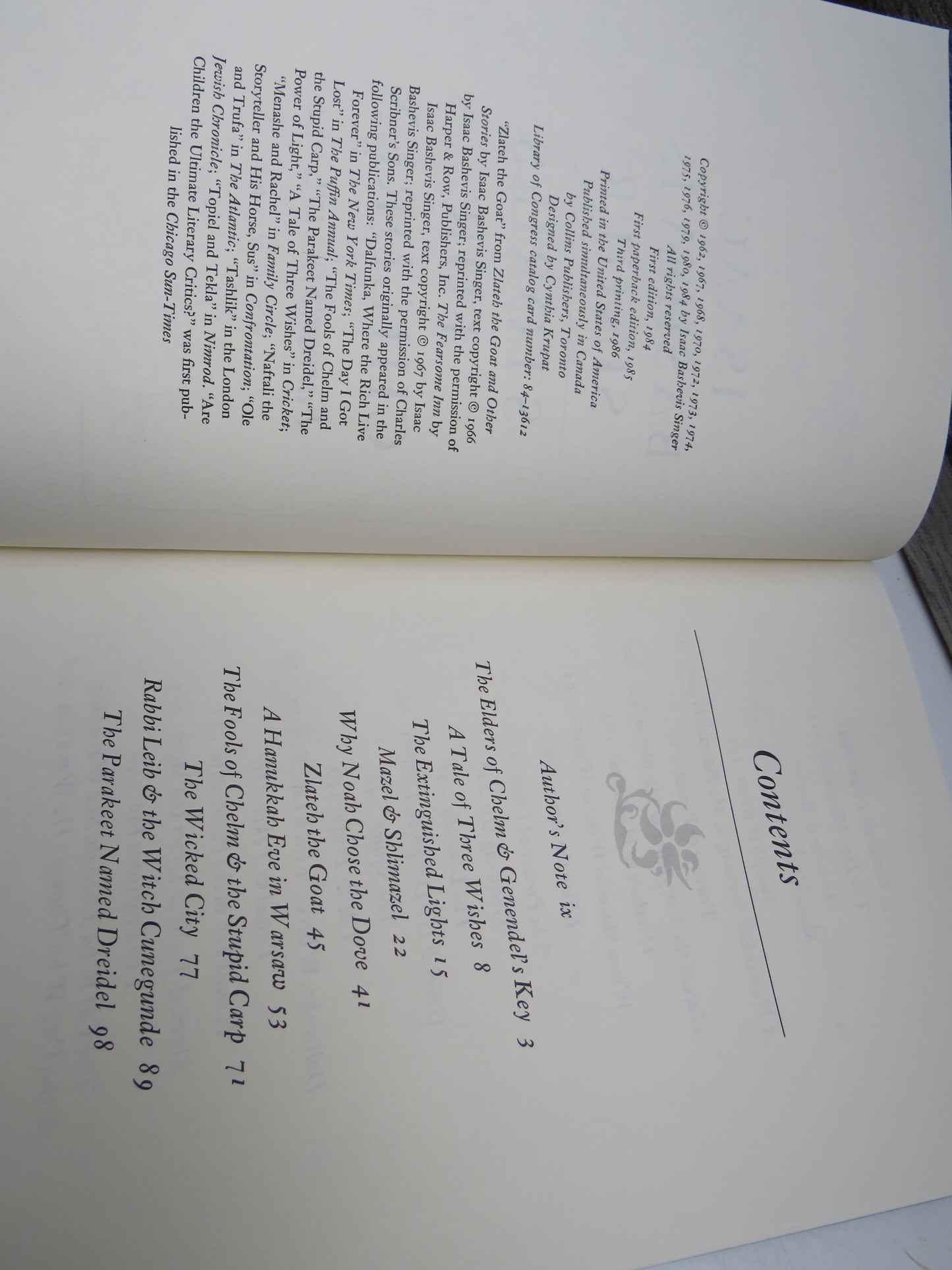 Stories For Children by Isaac Bashevis Singer 1986