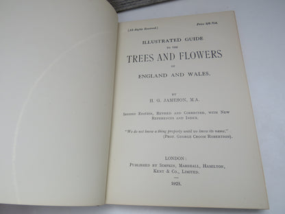 Trees and Flowers of England and Wales Illustrated Guide by H G. Jameson, 1925 book image 4