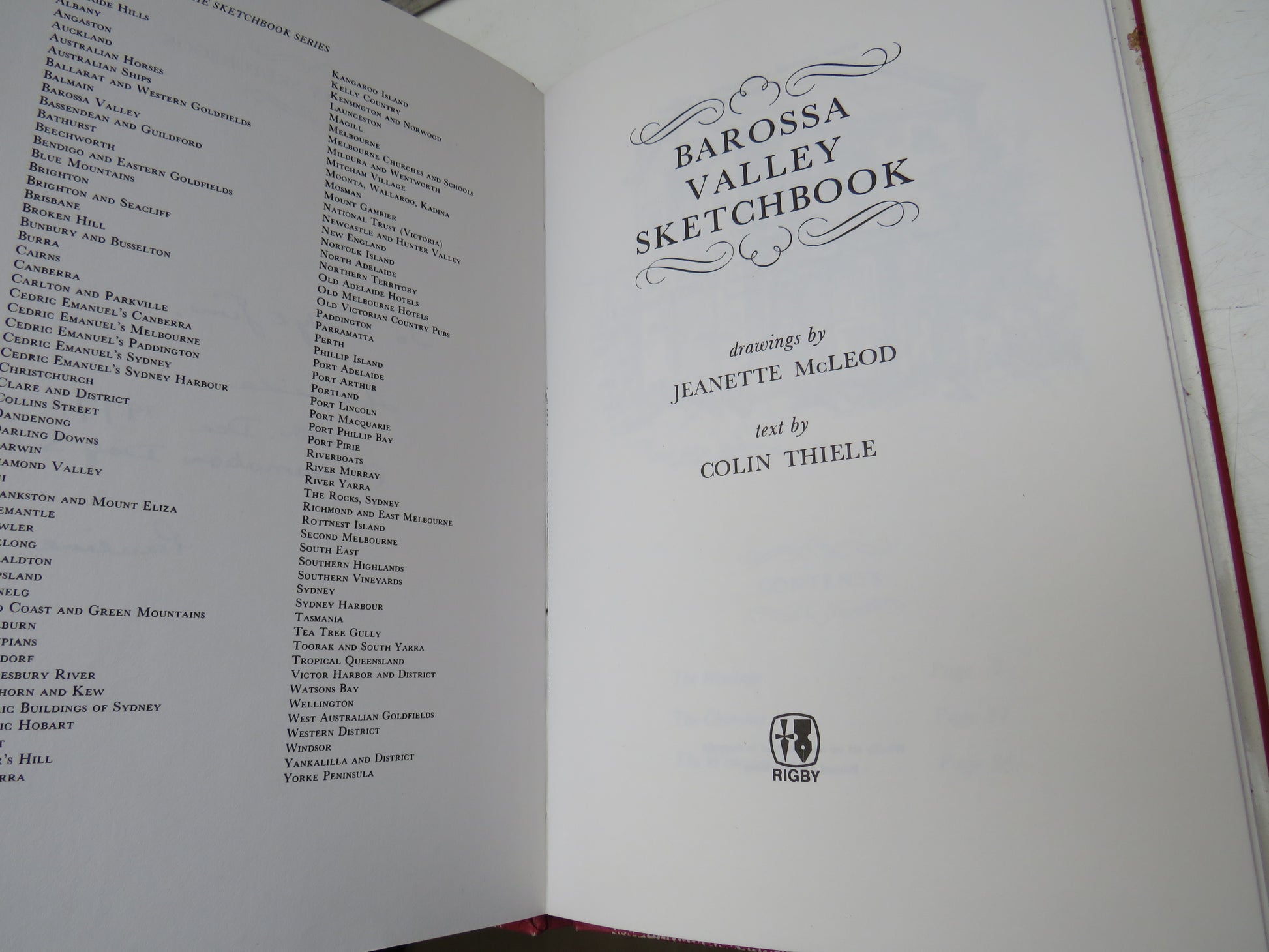 Barossa Valley Sketchbook, drawings by Jeanette McLeod, Text by Colin Thiele, 1977 (Vintage Art Book) book 4