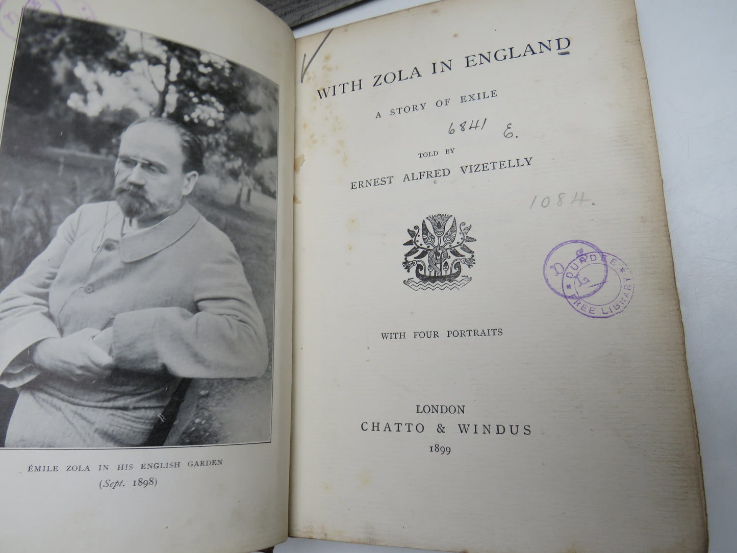With Zola In England A Story of Exile Told By Ernest Alfred Vizetelly 1899