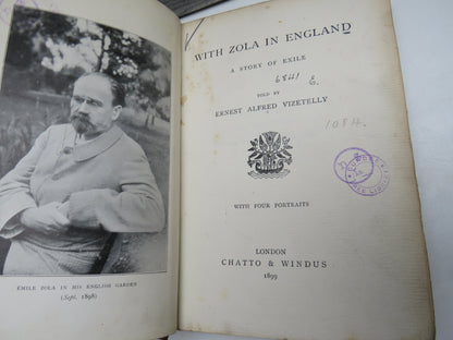 With Zola In England A Story of Exile Told By Ernest Alfred Vizetelly 1899 book image 4