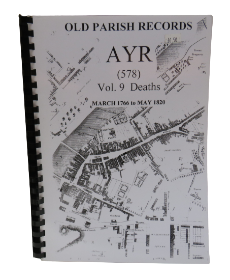 Old Parish Records Ayr (578) Vol.9 Deaths March 1766- May 1820