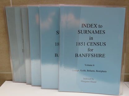 Index To Surnames In 1851 Census For Banffshire Volumes 2-6 book image 2