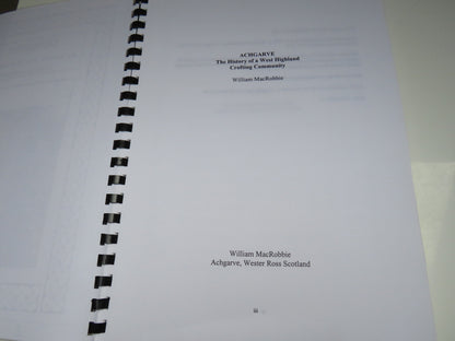 Achgarve The History of a West Highland Crofting Community By William MacRobbie 1996 book image 3
